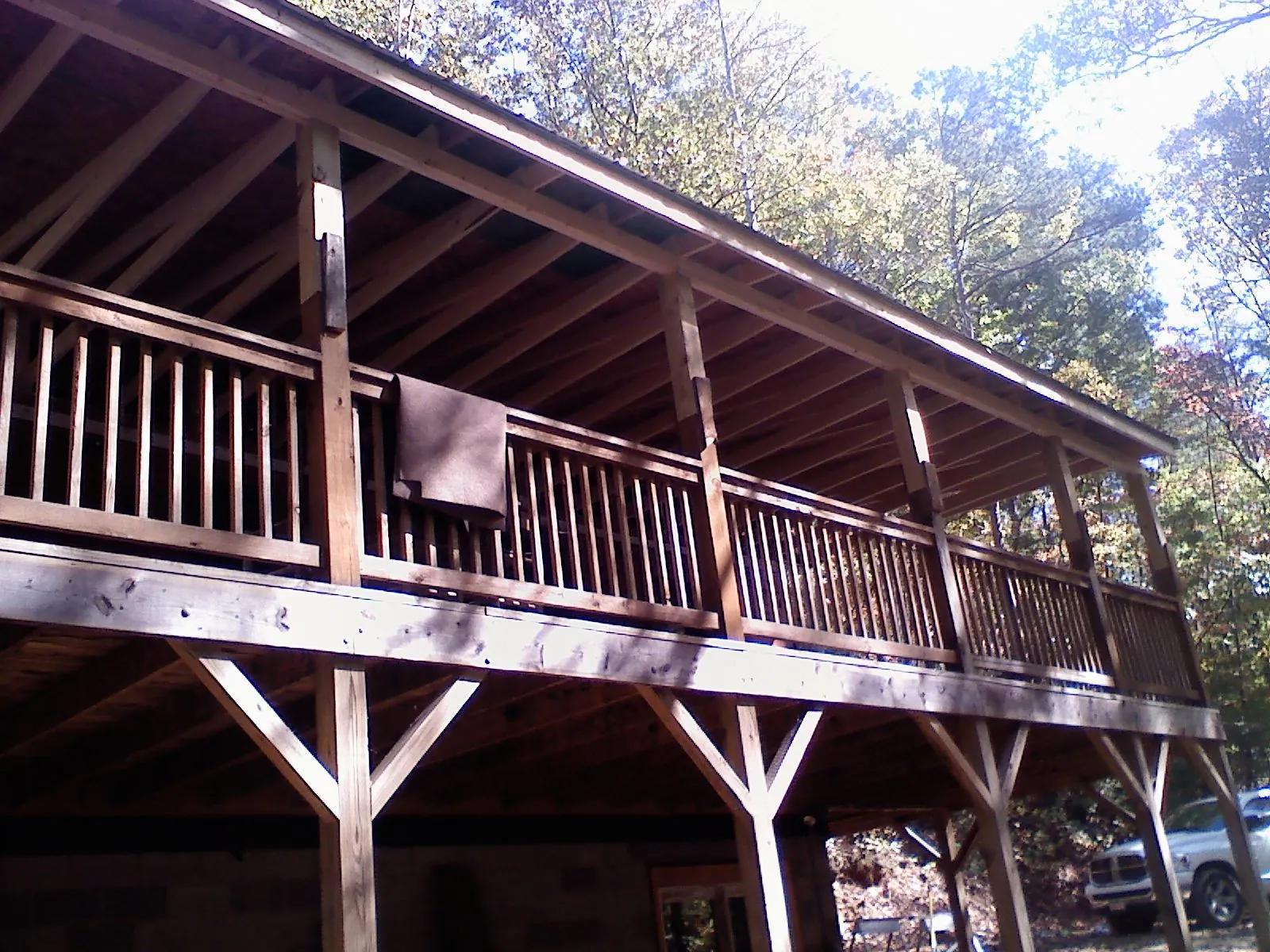 Timber framing under a new elevated porch and deck — Roof Leak Repair in Dudley by Roofing Brothers